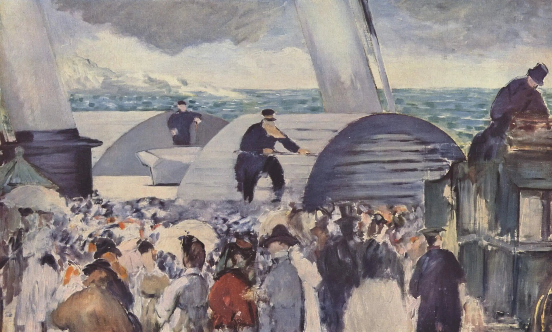 Le départ du vapeur de Folkstone - Édouard Manet image 1 reproduction artisanale de tableau