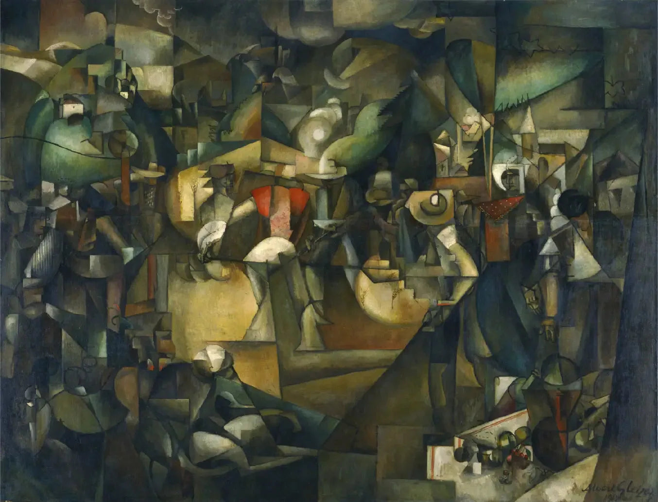 Le Dépiquage des Moissons - Albert Gleizes image 1 reproduction de peinture à l’huile