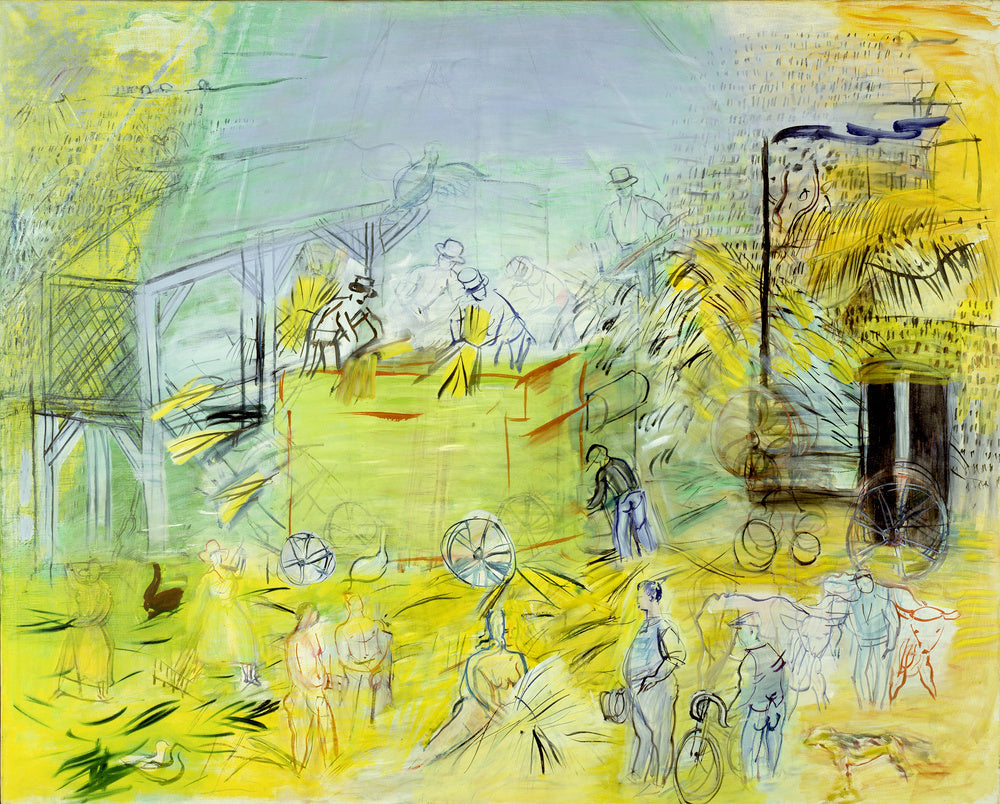 Le dépiquage des moissons - Raoul Dufy image 1 reproduction de peinture à l’huile