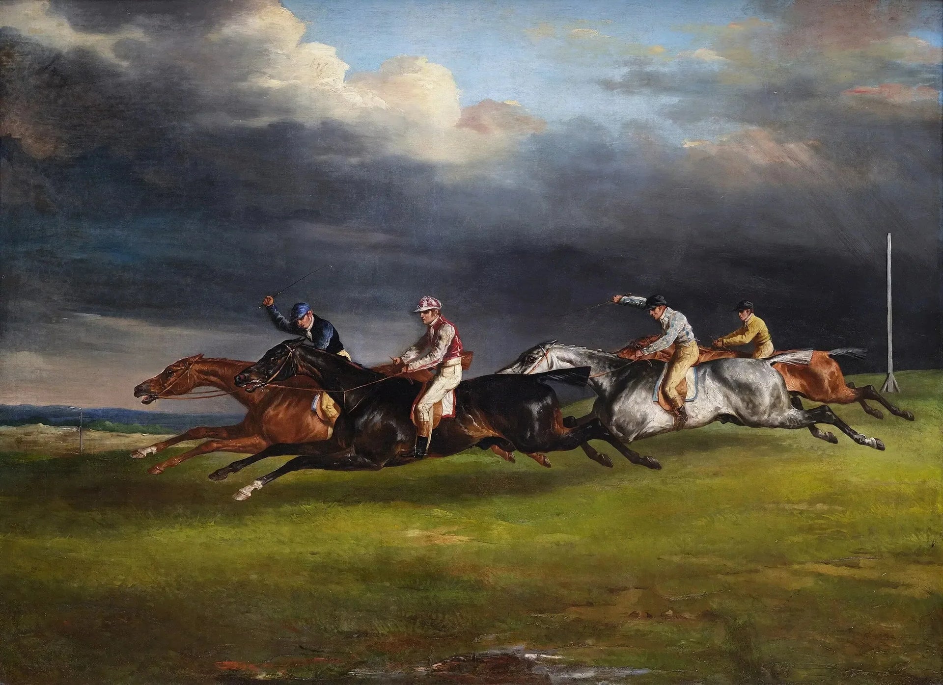 Le Derby d'Epsom - Théodore Géricault image 1 tableau peint à l’huile sur toile