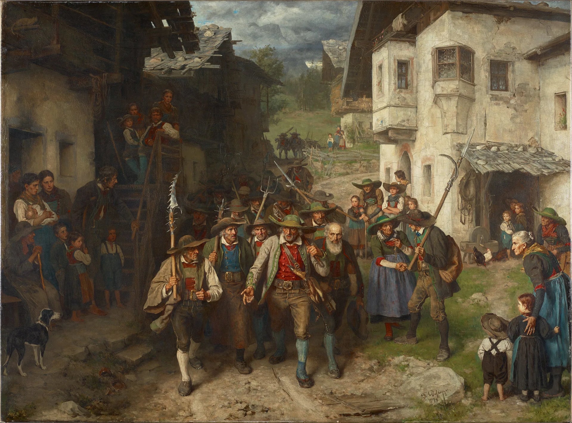 Le dernier contingent - Franz Defregger image 1 reproduction artisanale de tableau