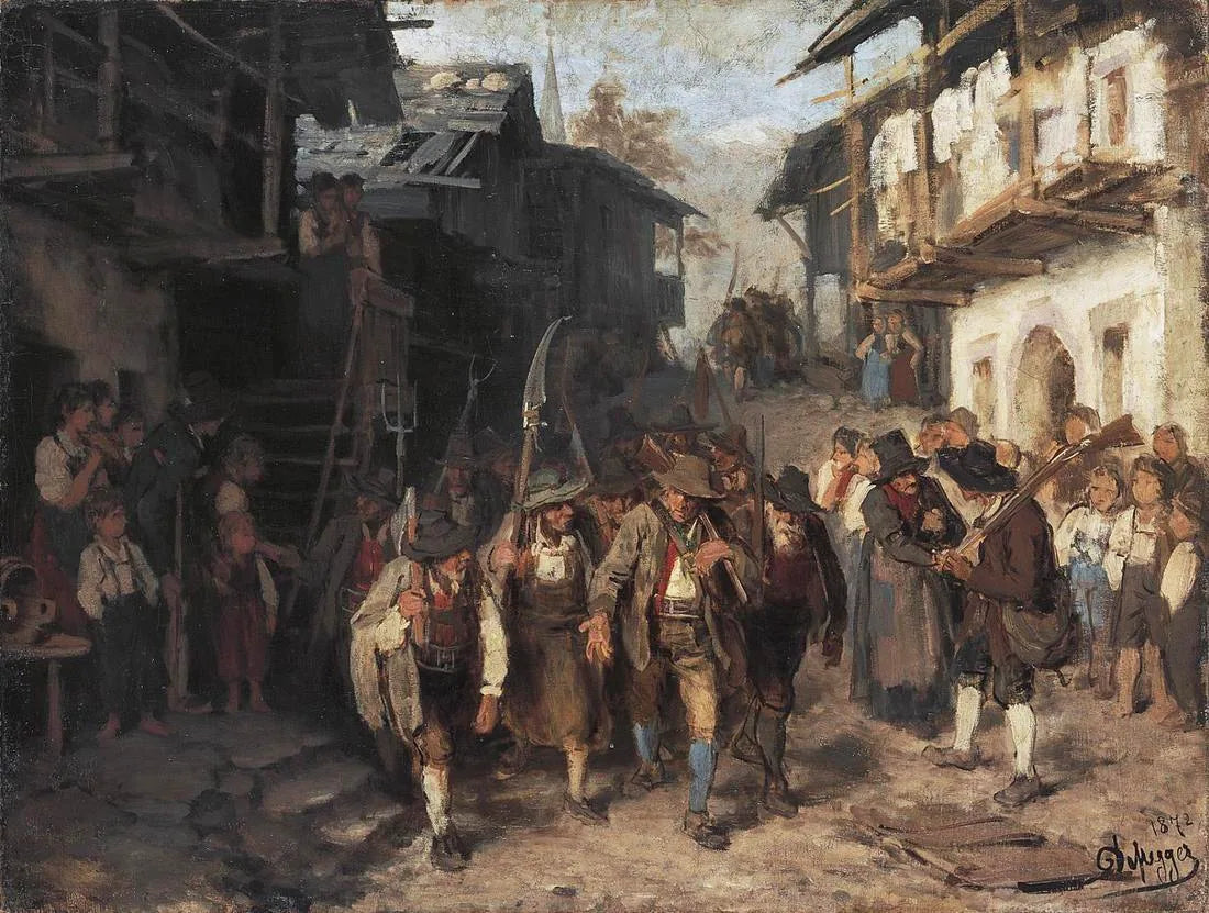 Le dernier contingent - Franz Defregger image 1 tableau peint à l’huile sur toile