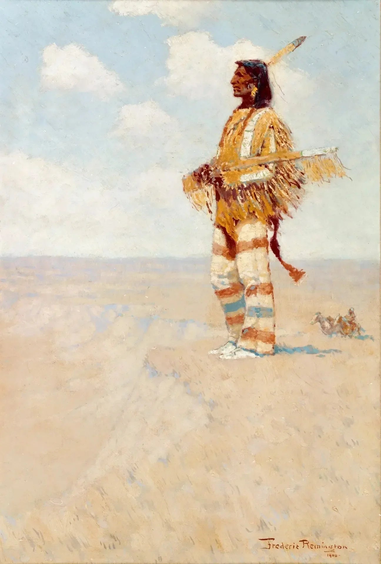 Le dernier de sa race (L'Américain en voie de disparition) - Frederic Remington image 1 reproduction artisanale de tableau
