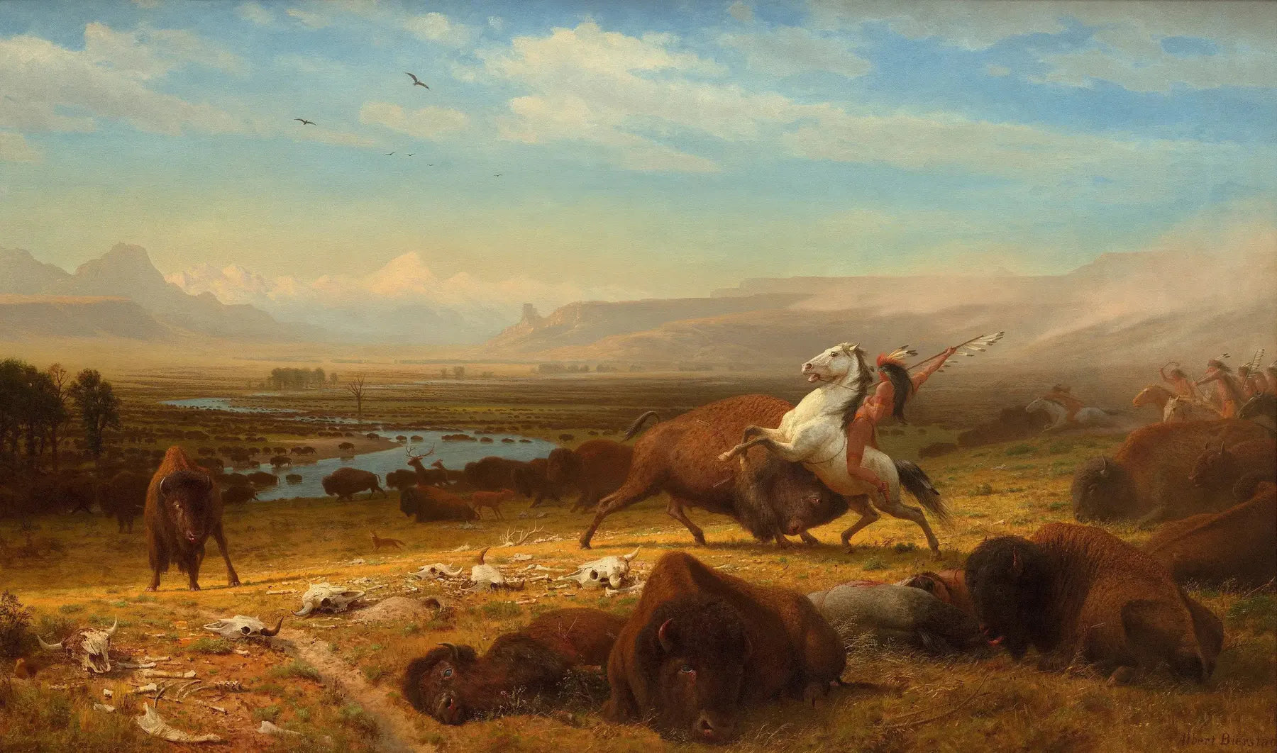 Le Dernier des bisons - Albert Bierstadt image 1 reproduction de peinture à l’huile