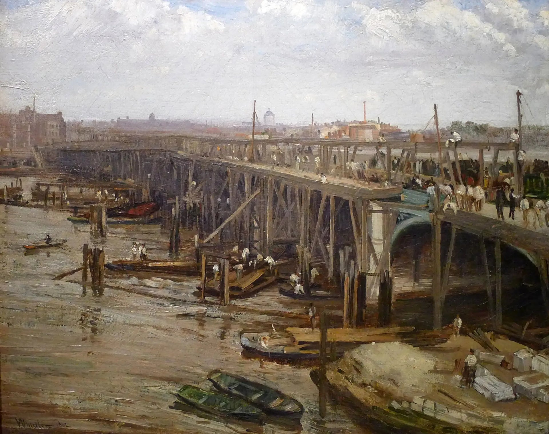 Le dernier du vieux Westminster - James Abbott McNeill Whistler image 1 copie peinte à la main à l’huile