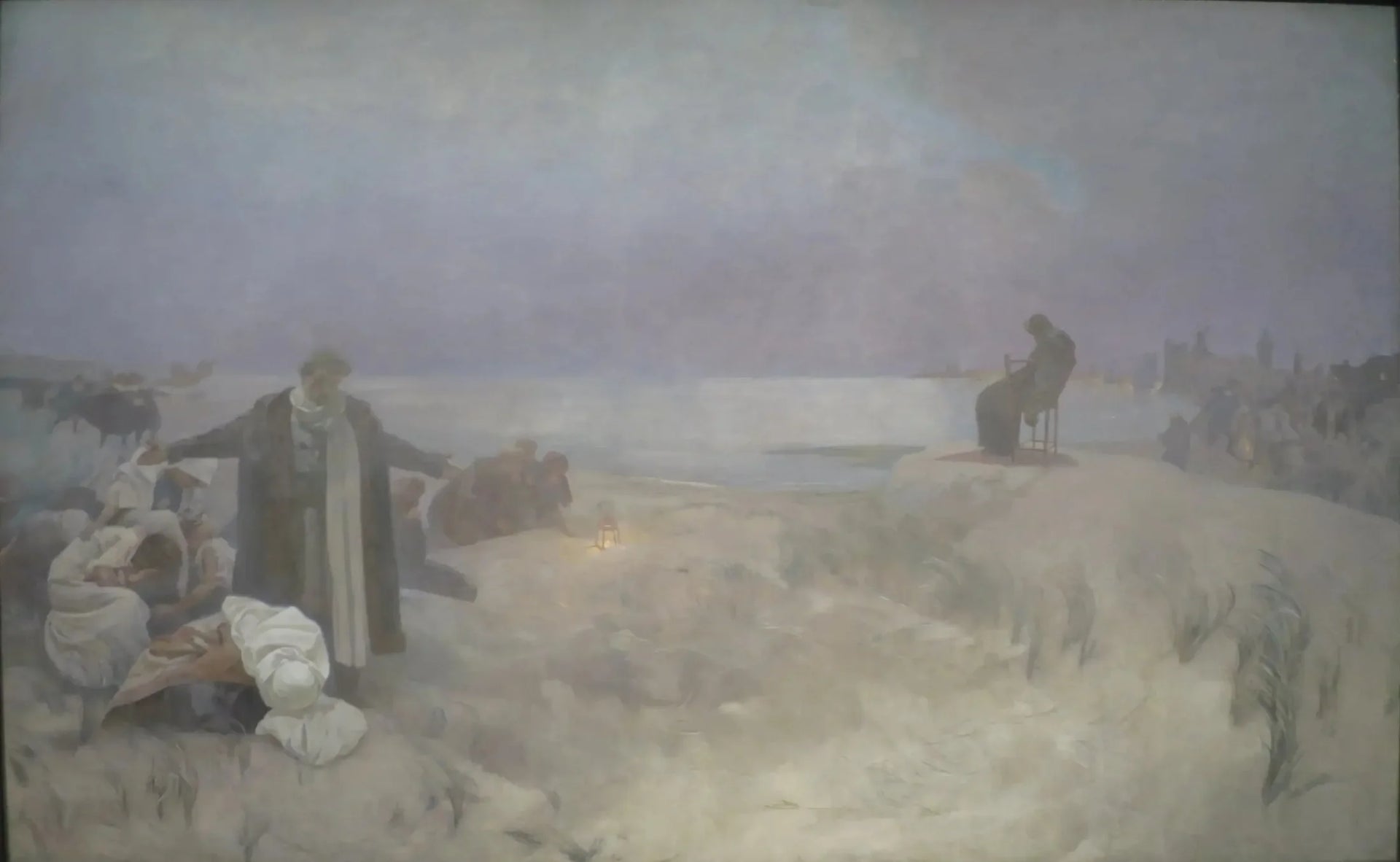 Le Dernier Jour de Jan Amos Komenský - Alphonse Mucha image 1 reproduction de peinture à l’huile