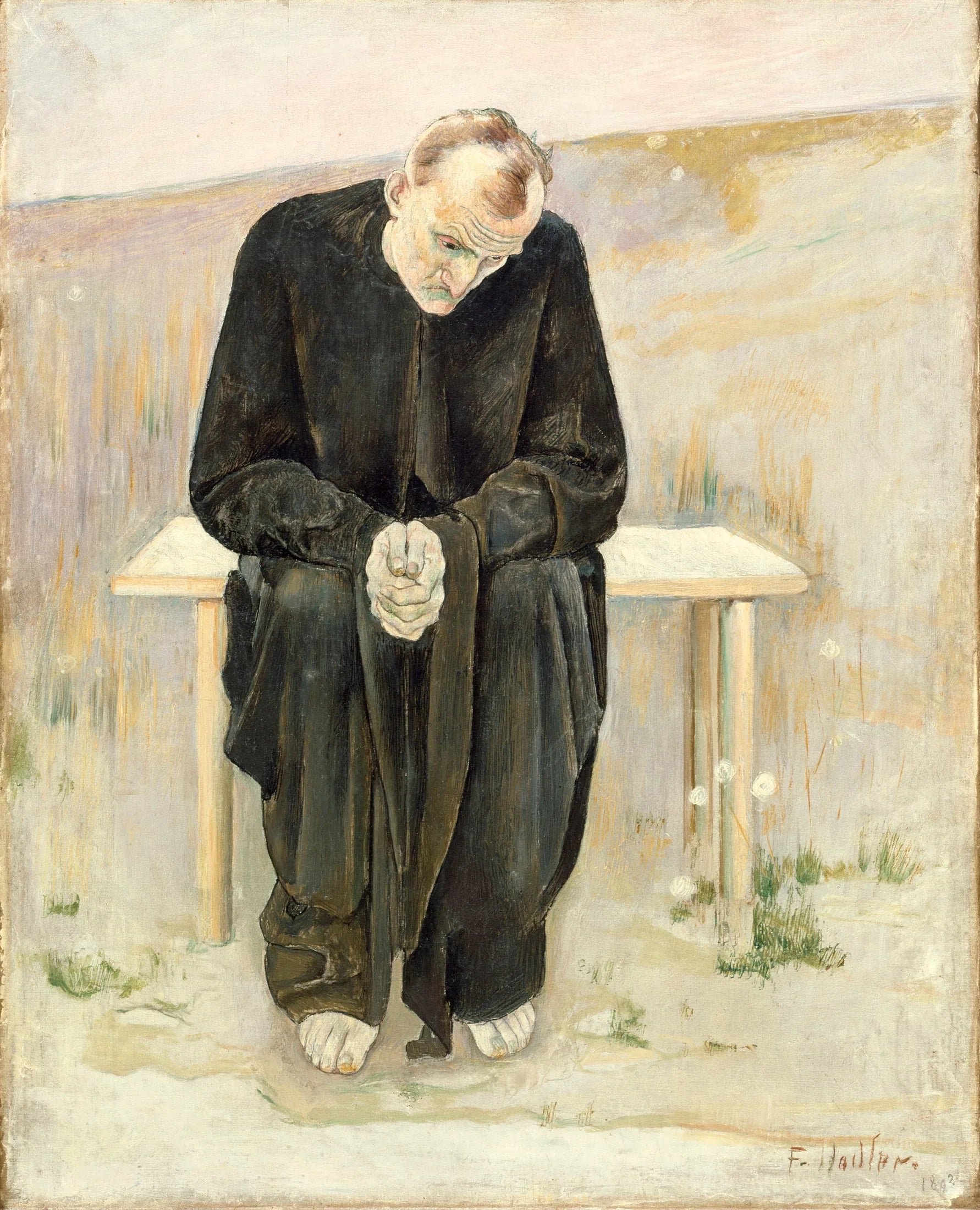 Le désabusé - Ferdinand Hodler image 1 reproduction de peinture à l’huile