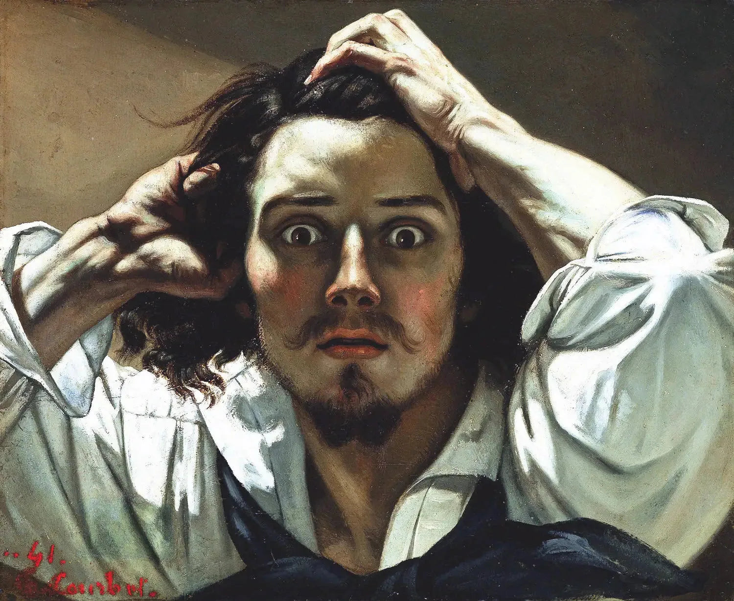 Le Désespéré - Gustave Courbet image 1 copie de tableau peinte à la main