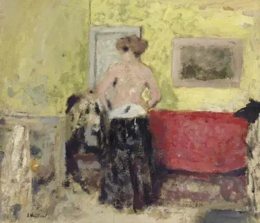 Le déshabillé de dos - Édouard Vuillard image 1 copie de tableau peinte à la main