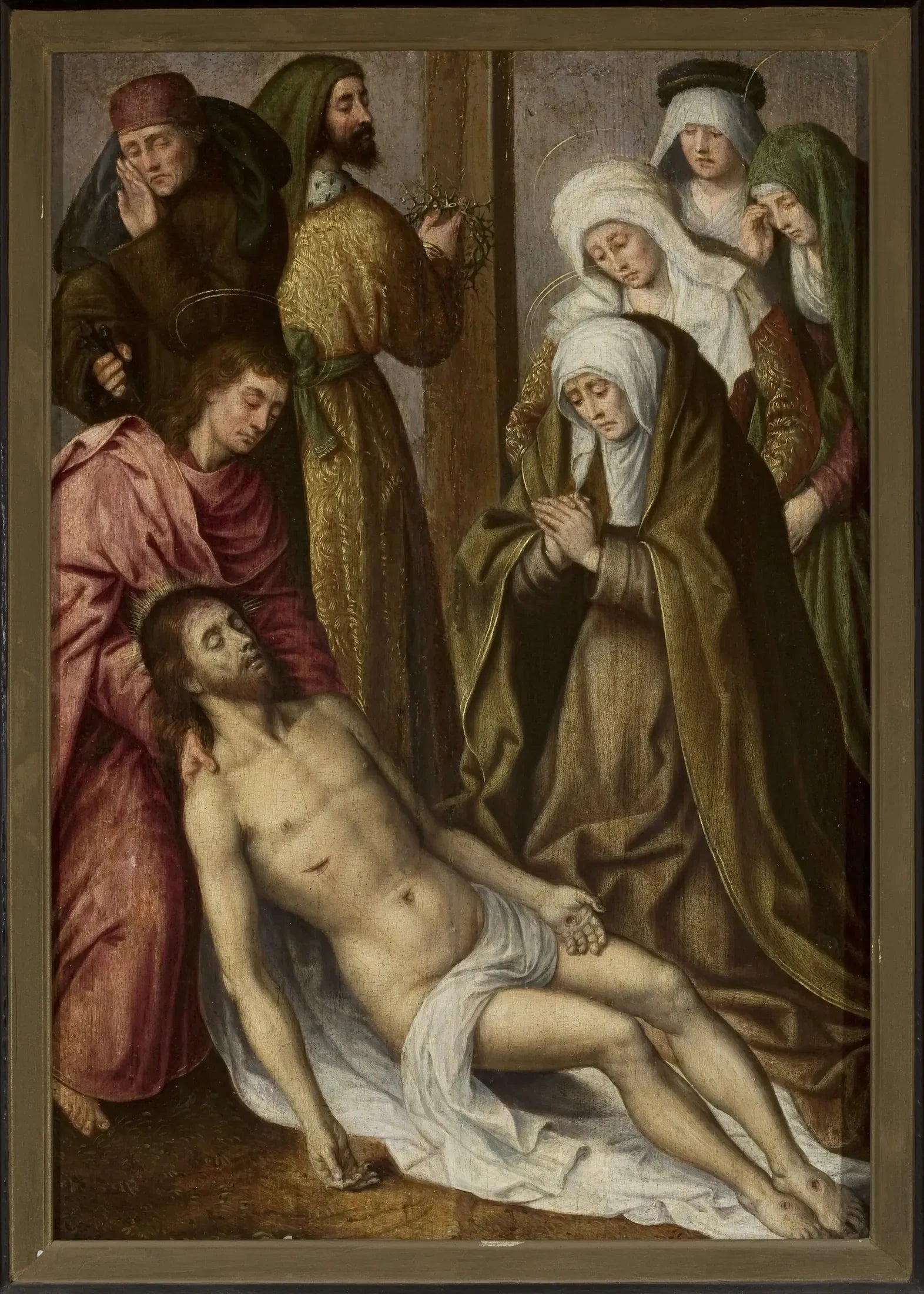 Le deuil du Christ (Matthieu 27:59–61 ; Marc 15:46–47 ; Luc 23:53–56 ; Jean 19:38–42) - Hugo van der Goes image 1 reproduction réalisée par Alpha Reproduction