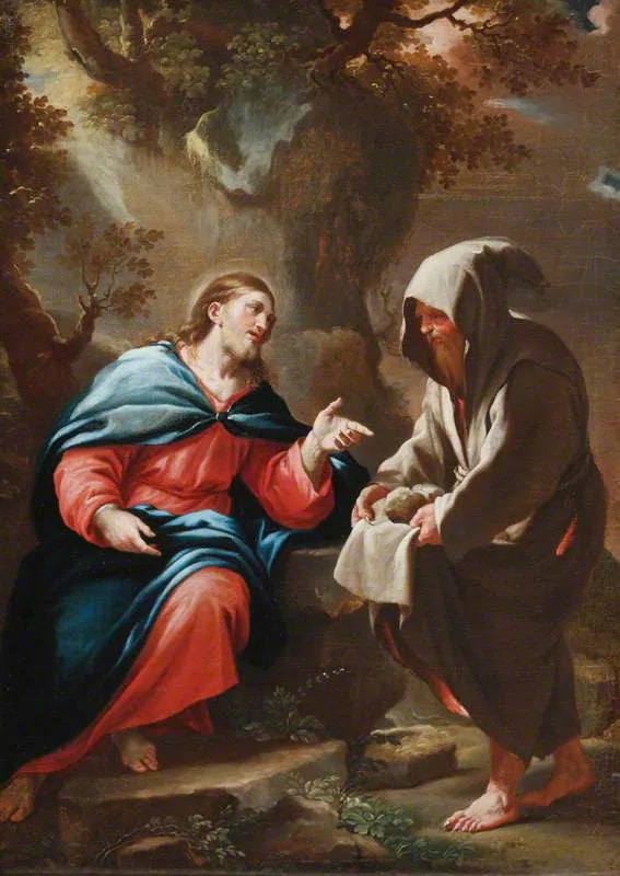 Le diable tentant le Christ de transformer des pierres en pain - Luca Giordano
