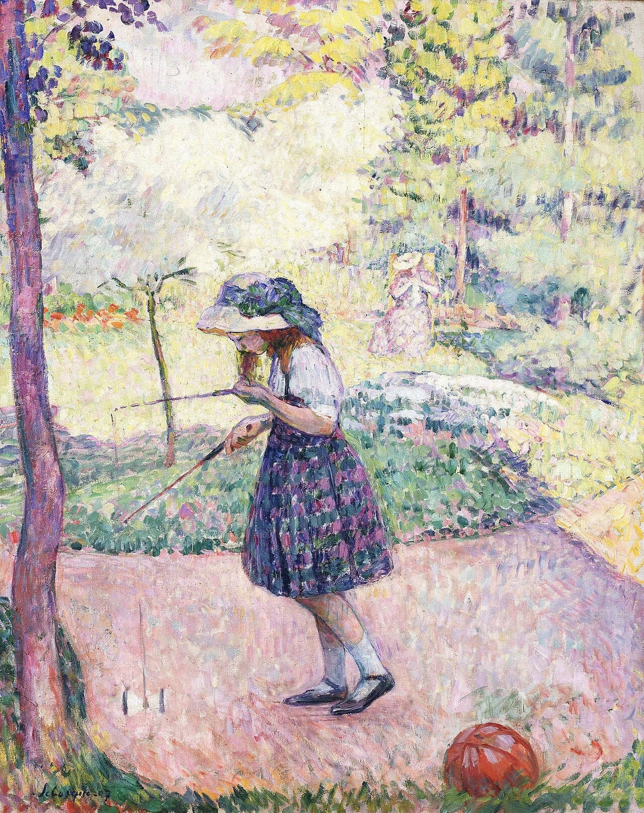 Le Diabolo - Henri Lebasque image 1 reproduction de peinture à l’huile