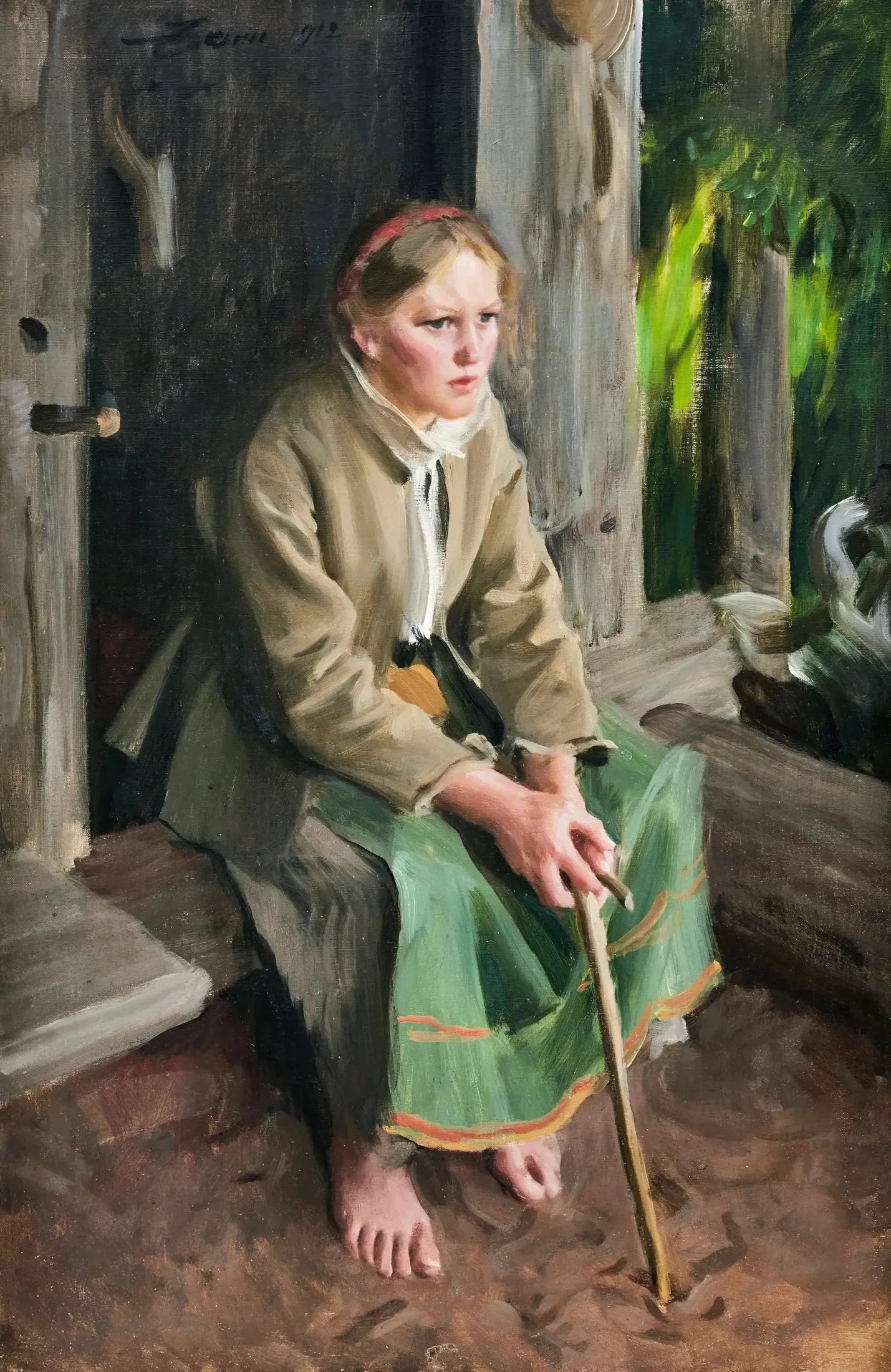 Le dimanche de la bergère - Anders Zorn image 1 reproduction de peinture à l’huile