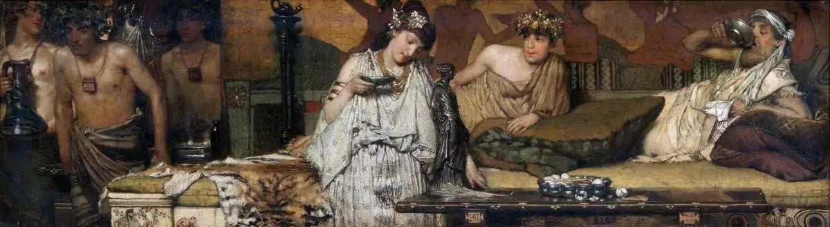 Le dîner - Lawrence Alma-Tadema image 1 reproduction de peinture à l’huile