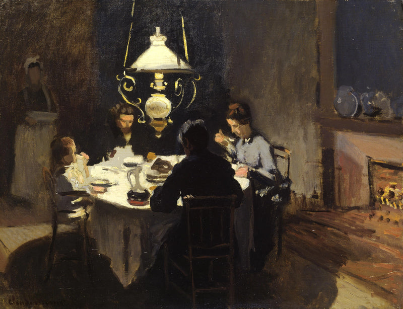Ле Дінер, відомий як La Famille Sisley, W129 - Клод Моне