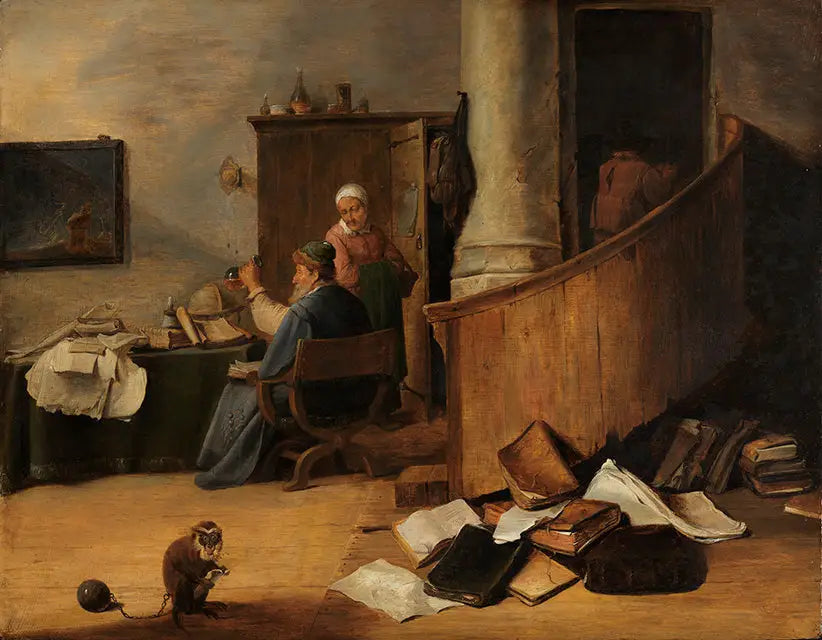 Le docteur - David Teniers le Jeune image 1 reproduction artisanale de tableau