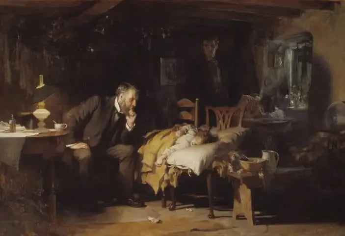 Le Docteur - Luke Fildes image 1 tableau peint à l’huile sur toile