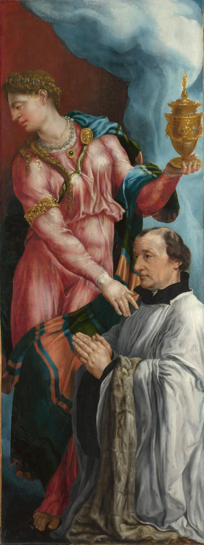 Le Donateur et Sainte Marie-Madeleine - Maarten van Heemskerck image 1 tableau peint à l’huile sur toile