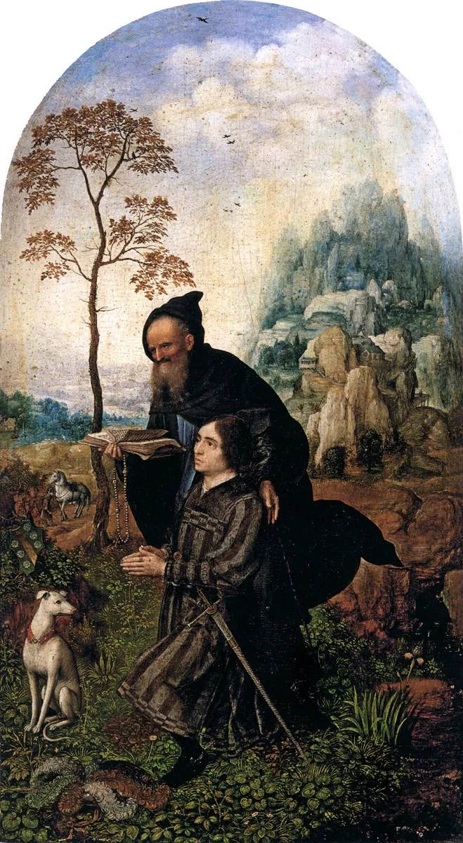 Le donateur protégé par Saint Antoine. - Jan Gossaert image 1 reproduction réalisée par Alpha Reproduction