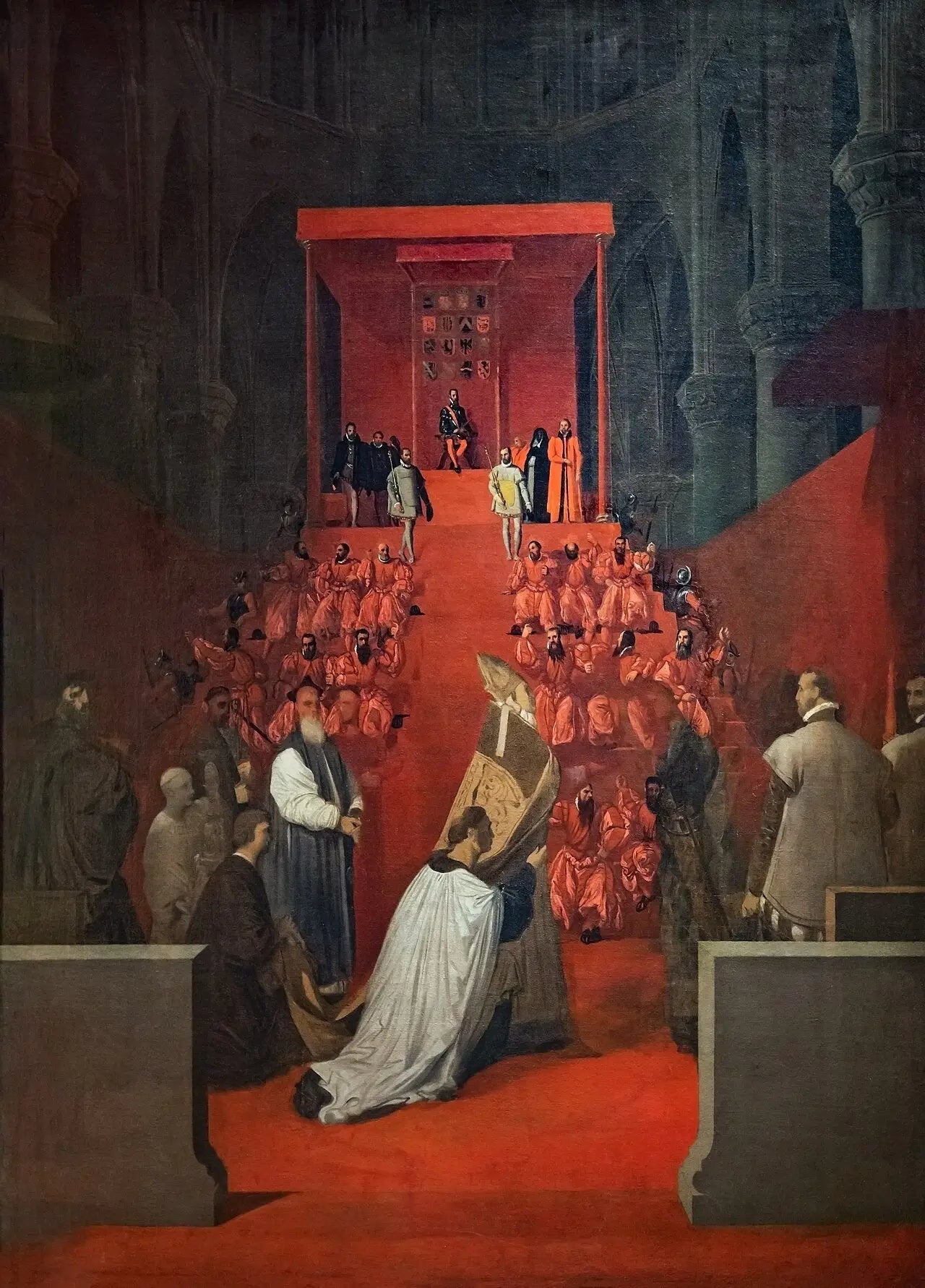 Le Duc d'Albe à Sainte-Gudule à Bruxelles - Jean-Auguste-Dominique Ingres image 1 reproduction artisanale de tableau