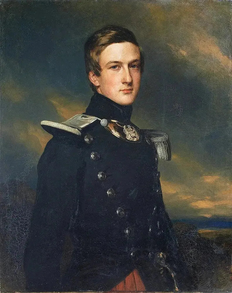 Le duc d'Aumale en chef de bataillon du XVIIe léger - Franz Xaver Winterhalter image 1 copie peinte à la main à l’huile
