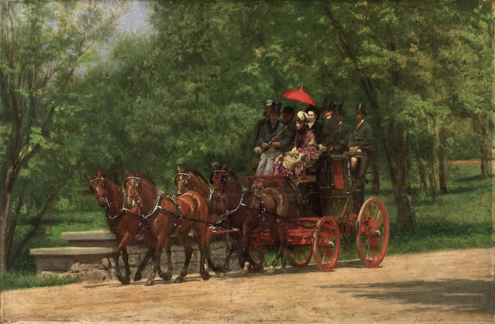 Le Fairman Rogers Four-in-Hand - Thomas Eakins image 1 reproduction de peinture à l’huile