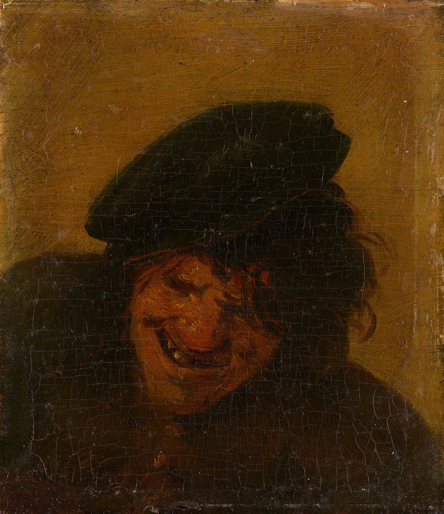 Le fermier qui rit - Adriaen Brouwer image 1 reproduction artisanale de tableau