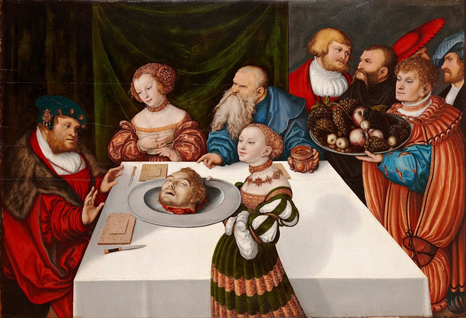 Le Festin d'Hérode - Lucas Cranach the Elder image 1 copie peinte à la main à l’huile