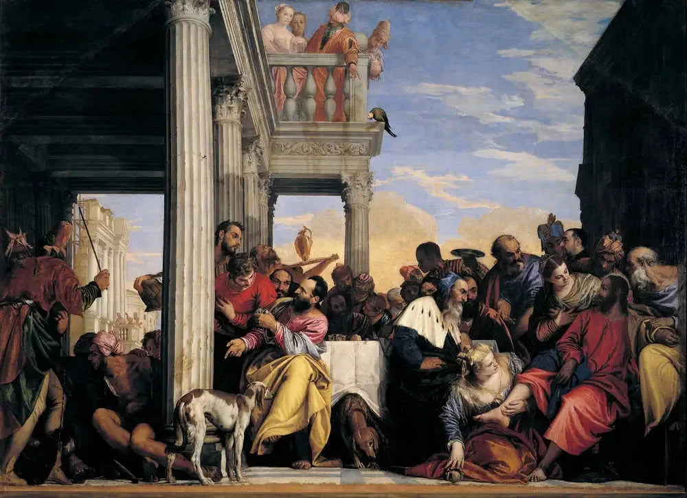 Le Festin dans la maison de Simon le Pharisien (Véronèse, Turin) - Paul Véronèse image 1 tableau peint à l’huile sur toile