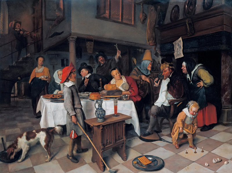 Le festin de la nuit des rois : « Le roi boit » - Jan Steen