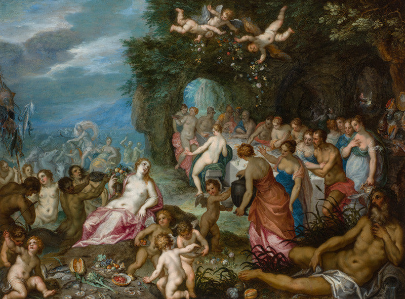 Le Festin des Dieux (Le Mariage de Pélée et Thétis) - Jan Brueghel l'Ancien image 1 reproduction artisanale de tableau