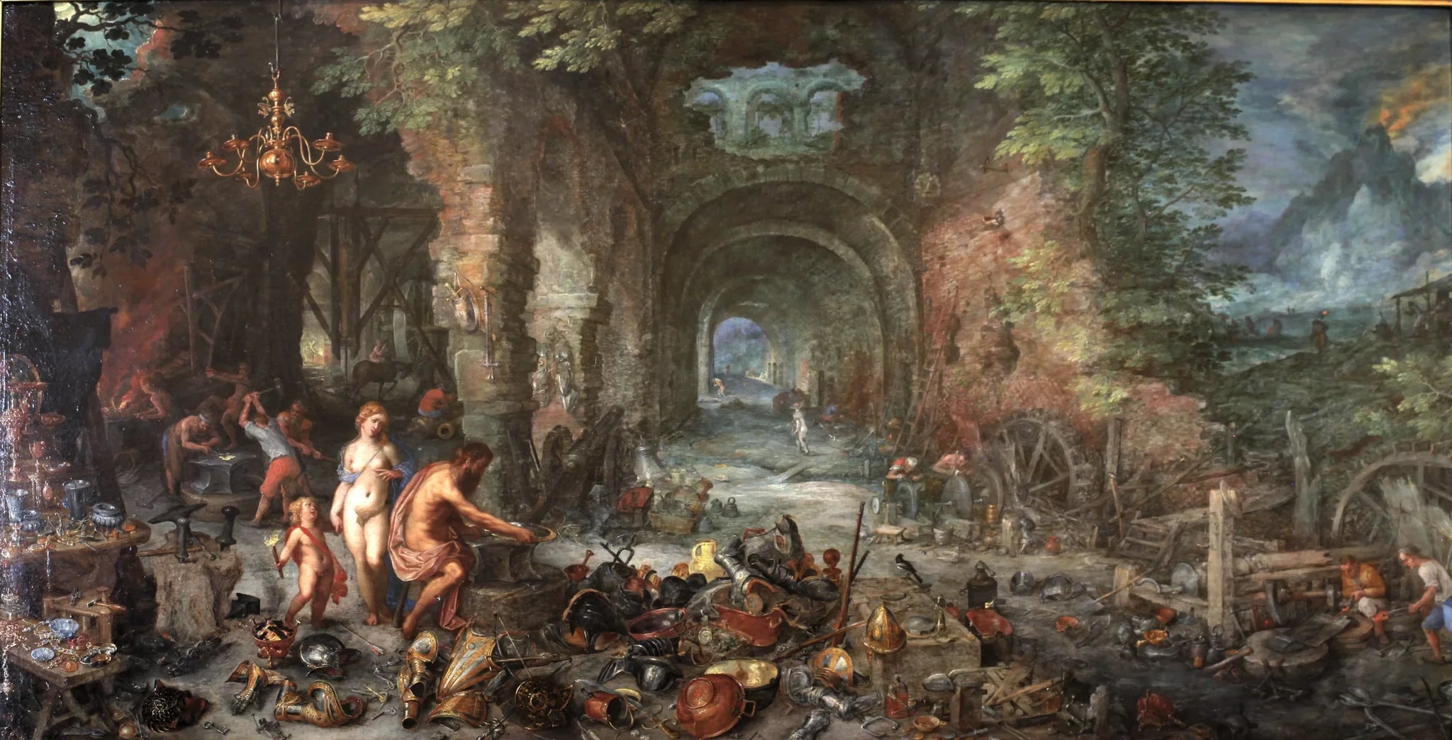 Le Feu - Jan Brueghel l'Ancien image 1 tableau peint à l’huile sur toile