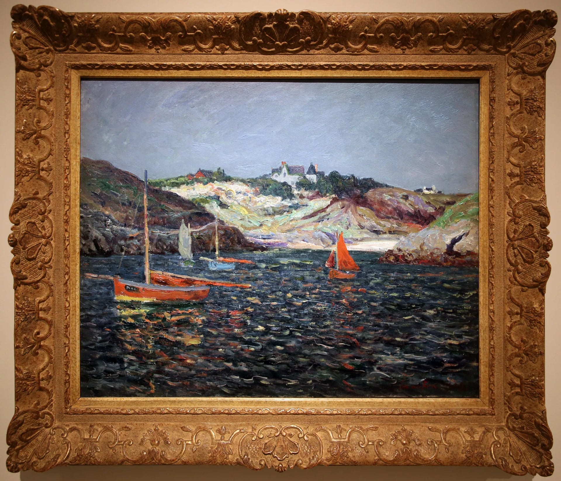 Le fond du port de Goulphar, Belle-Île en Mer - Maxime Maufra image 1 reproduction artisanale de tableau