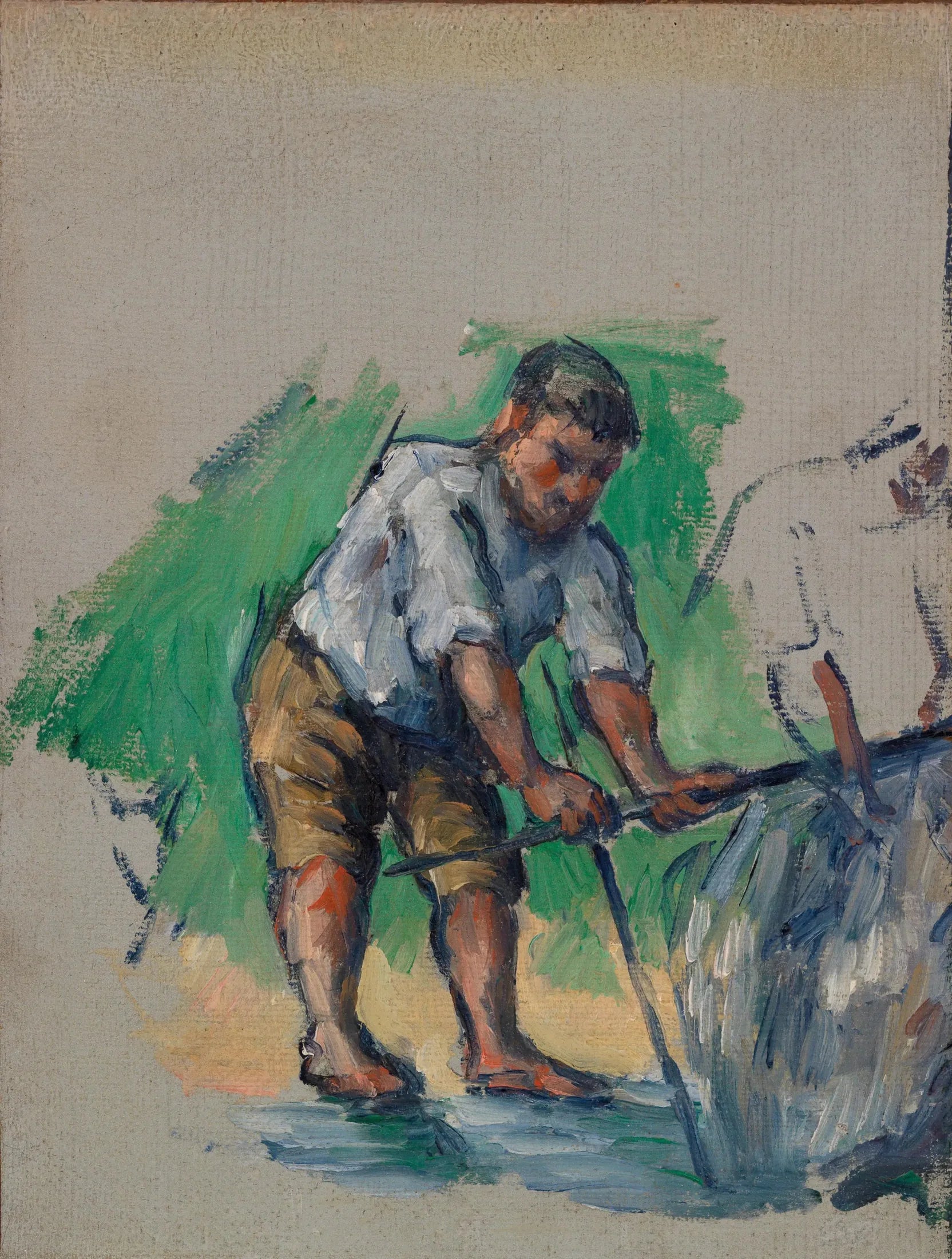 Le Foreur - Paul Cézanne image 1 copie peinte à la main à l’huile
