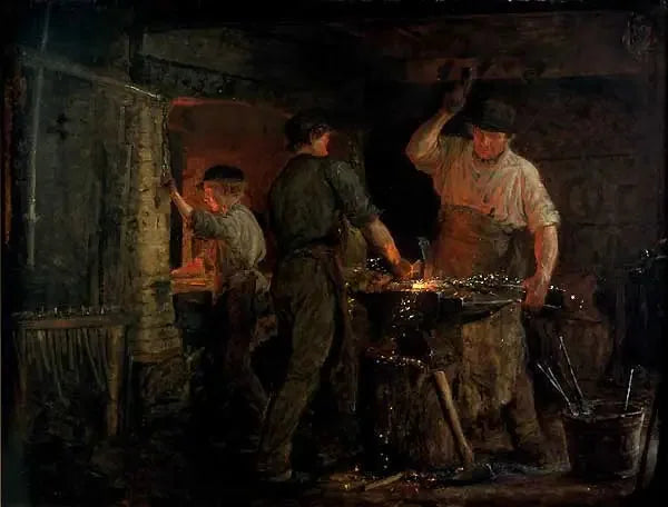 Le forgeron de Hornbæk - Peder Severin Krøyer image 1 reproduction de peinture à l’huile