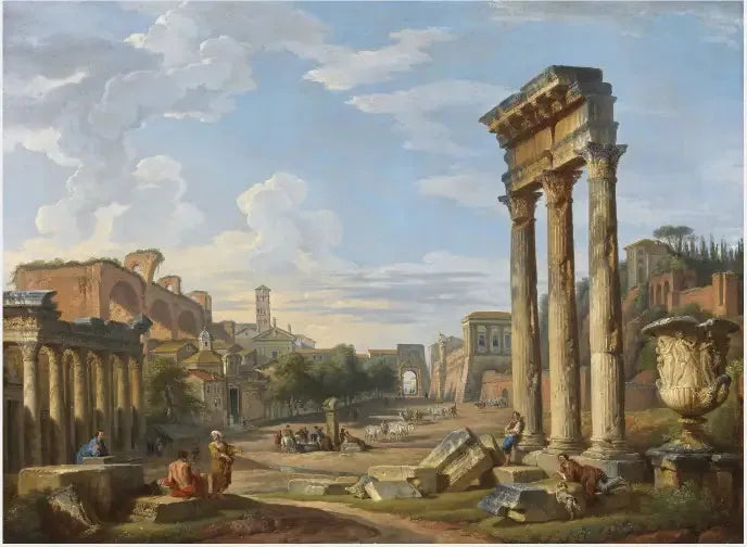 Le Forum romain - Giovanni Paolo Panini image 1 tableau peint à l’huile sur toile