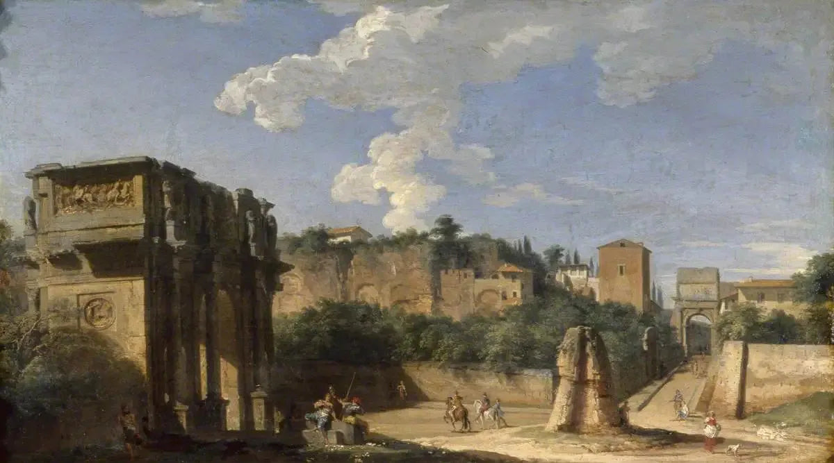 Le Forum, Rome - Giovanni Paolo Panini image 1 copie de tableau peinte à la main