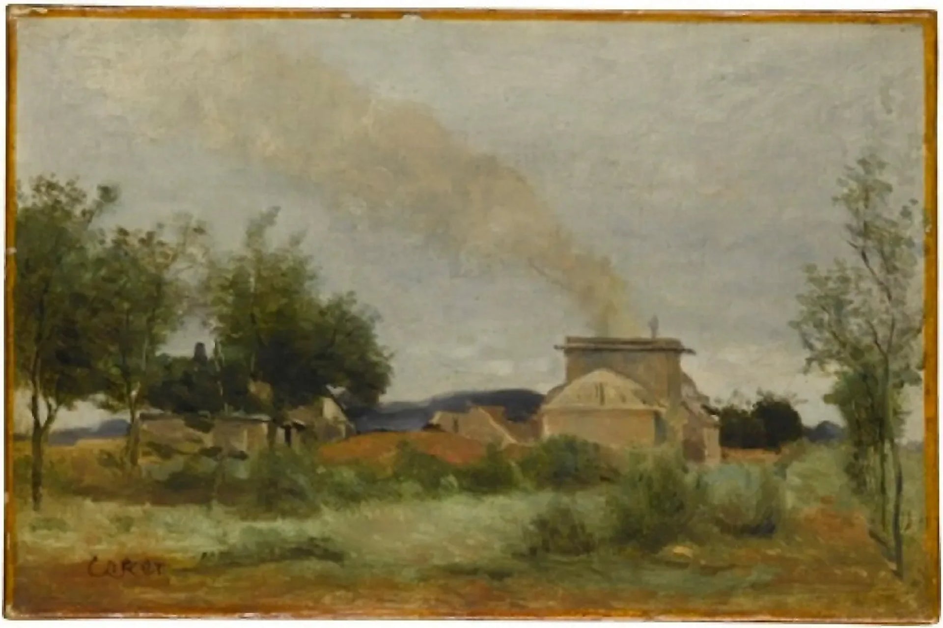 Le four à briques - Jean-Baptiste Camille Corot image 1 reproduction de peinture à l’huile