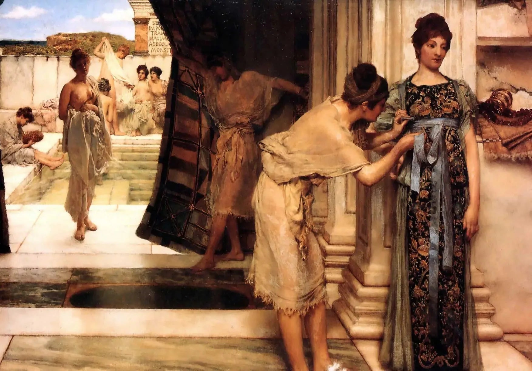 Le Frigidarium - Lawrence Alma-Tadema image 1 reproduction de peinture à l’huile