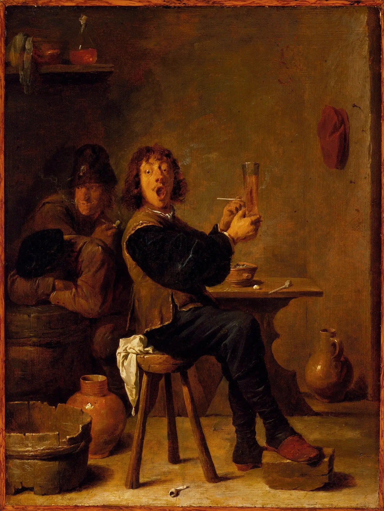 Le fumeur - David Teniers le Jeune image 1 reproduction artisanale de tableau