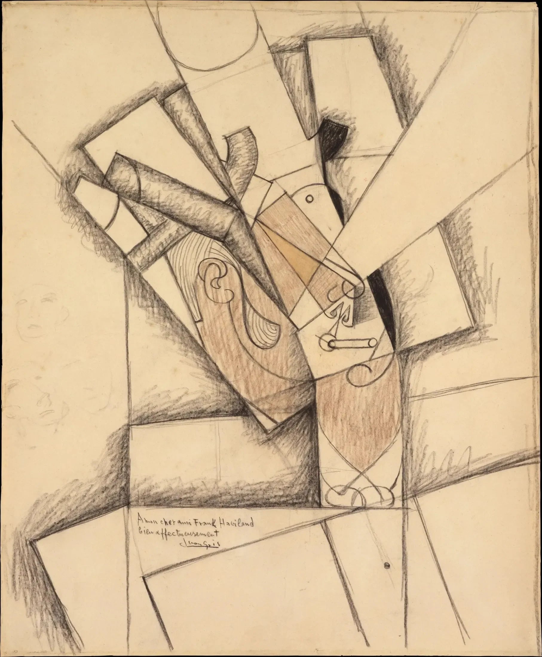 Le fumeur - Juan Gris image 1 reproduction artisanale de tableau