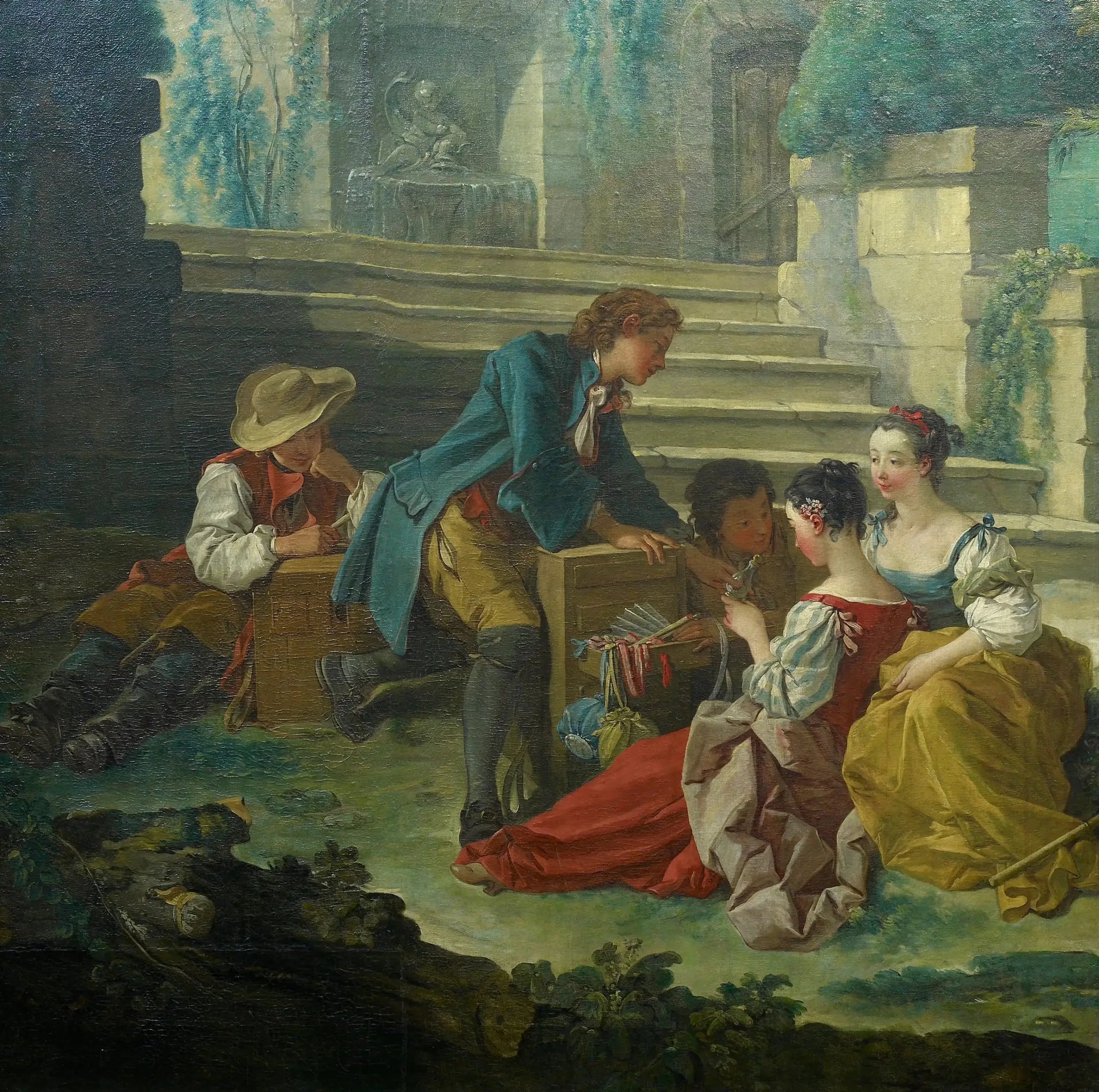 Le Galant Colporteur - François Boucher image 1 copie de tableau peinte à la main