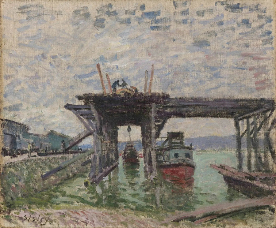 Le garage des bateaux-mouches - Alfred Sisley