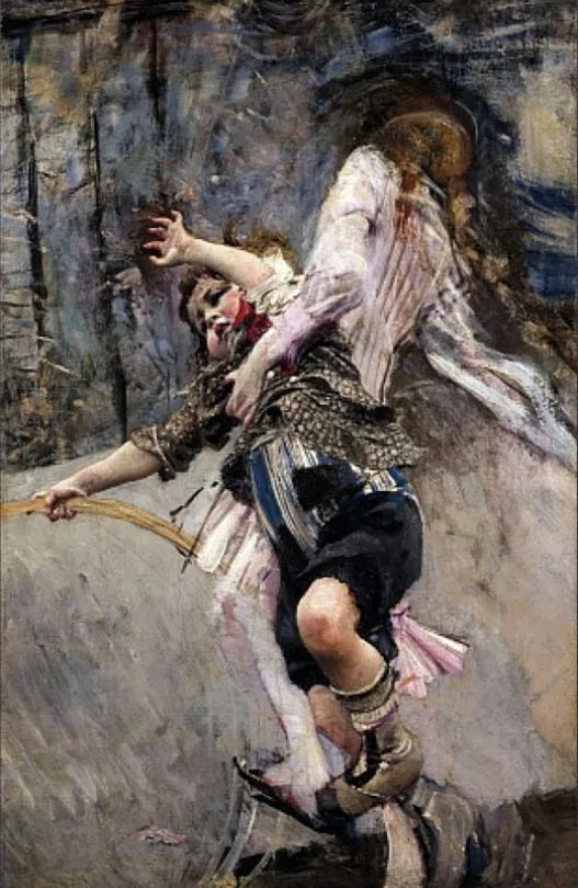Le garçon au cerceau - Giovanni Boldini image 1 reproduction artisanale de tableau