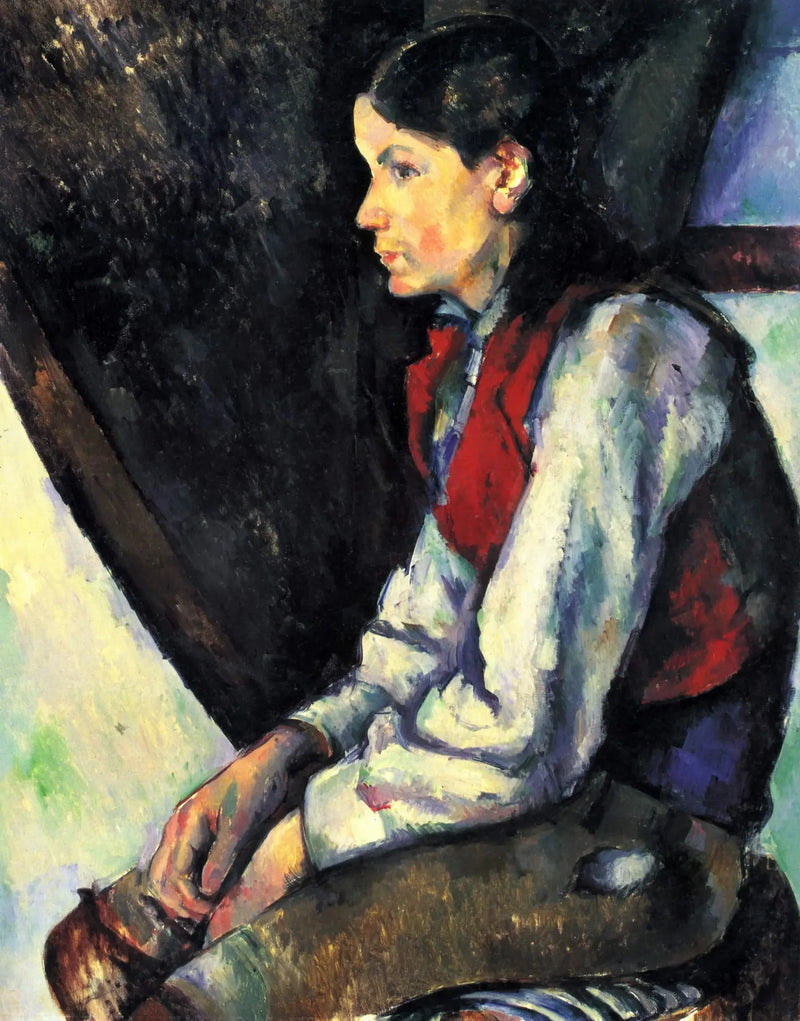 Le Garçon au gilet rouge - Paul Cézanne