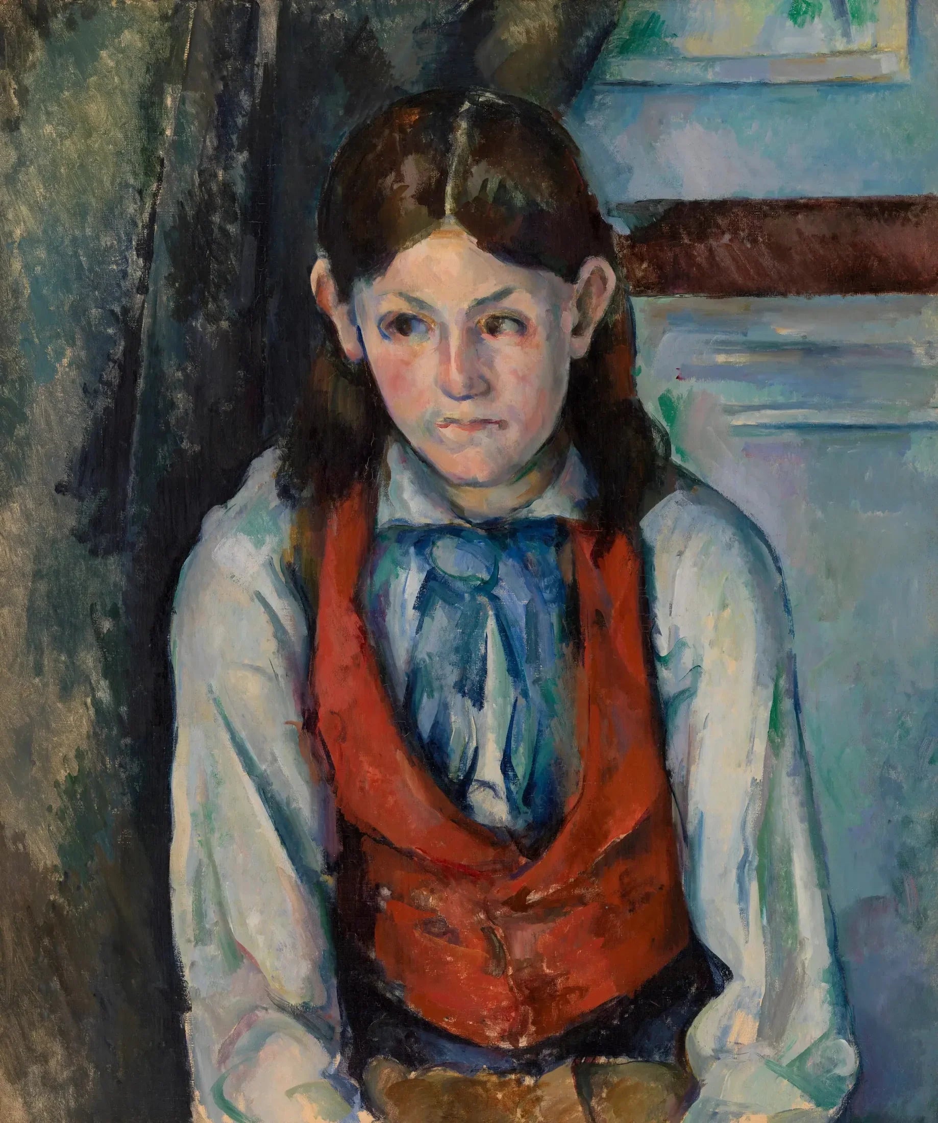 Le Garçon au gilet rouge - Paul Cézanne image 1 reproduction réalisée par Alpha Reproduction