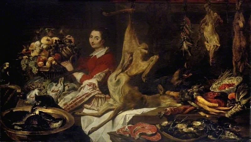 Le garde-manger - Frans Snyders image 1 copie de tableau peinte à la main