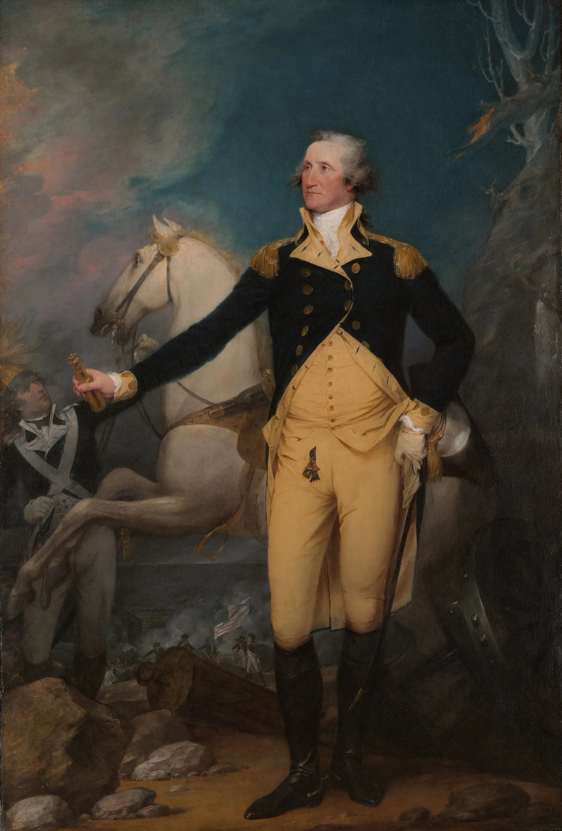 Le général George Washington à Trenton - John Trumbull image 1 reproduction artisanale de tableau
