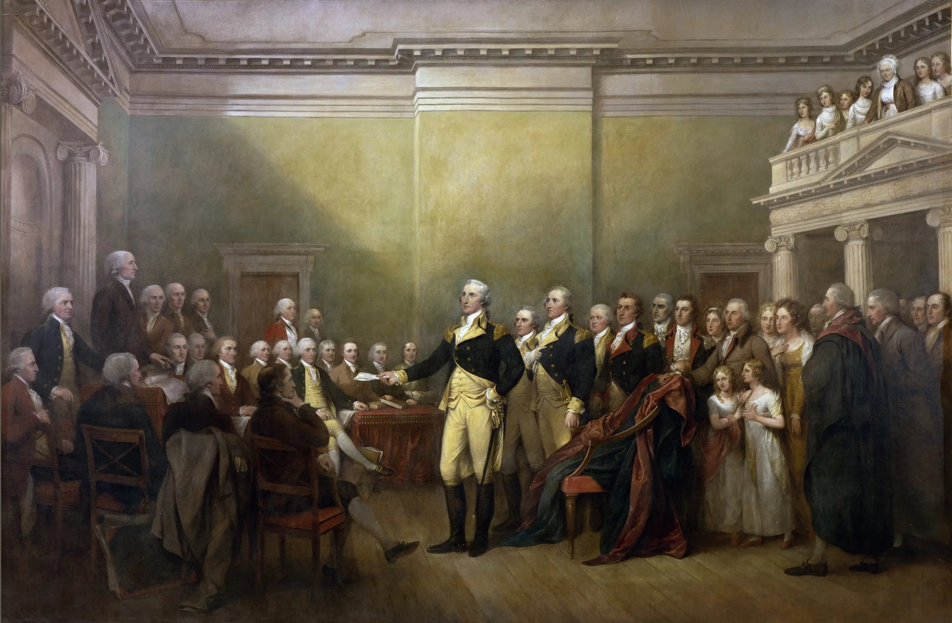 Le général George Washington démissionne de sa commission - John Trumbull image 1 copie de tableau peinte à la main