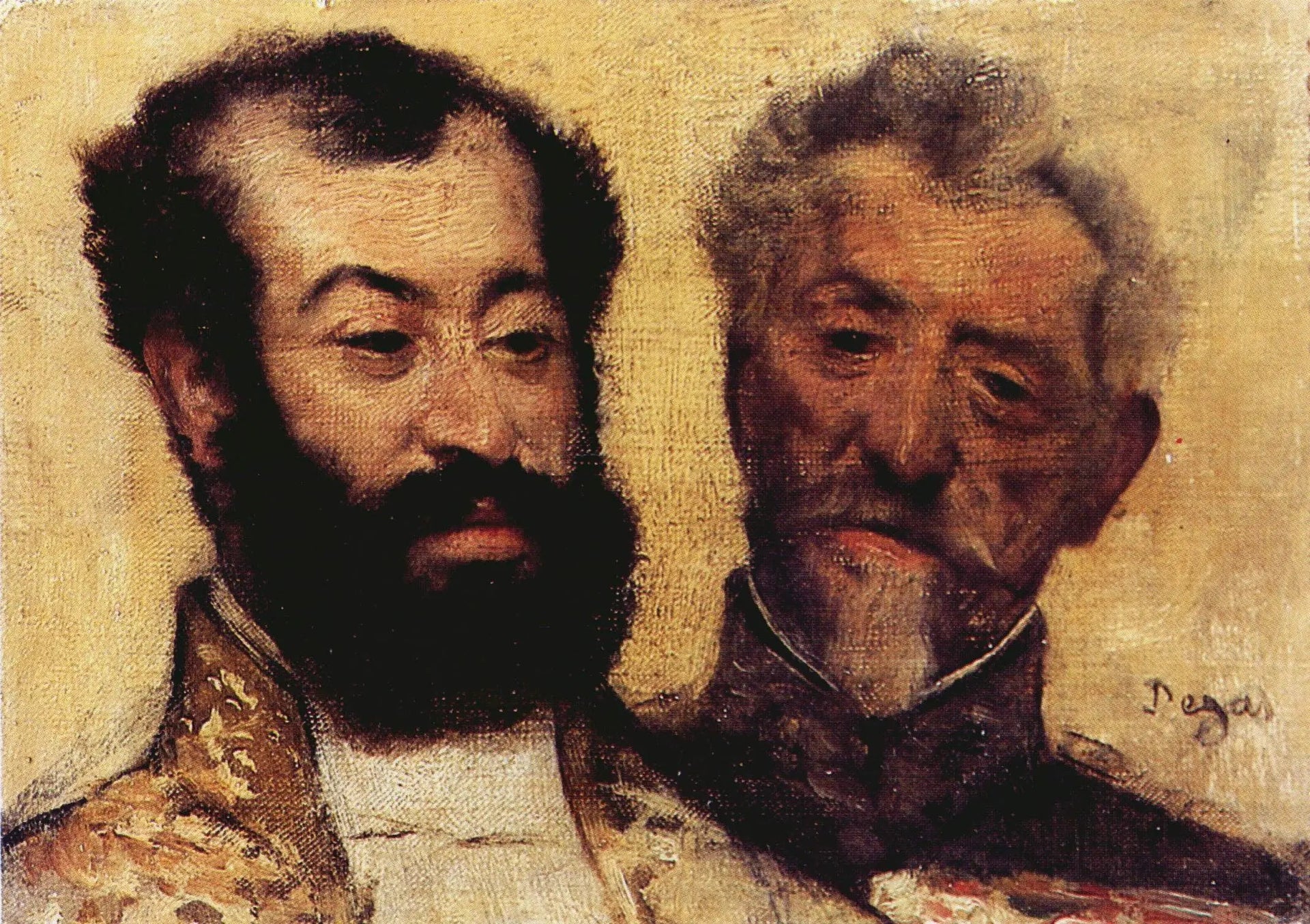 Le général Mellinet et le grand rabbin Astruc - Edgar Degas image 1 reproduction d’œuvre d’art à l’huile
